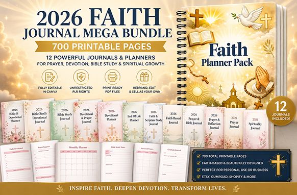 Faith Journal Planner Mega Bundle