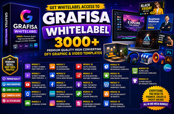 Grafisa – Whitelabel -3000+ Premium Graphic and Video Templates